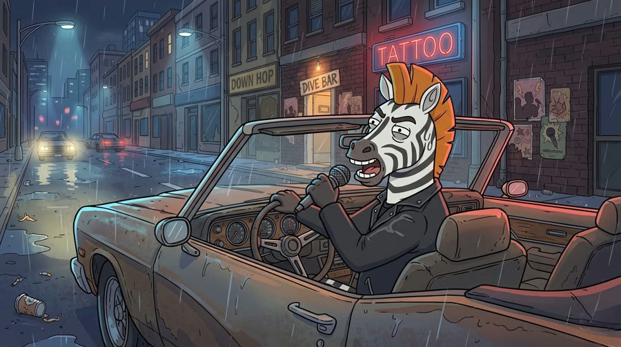 Singing in the car